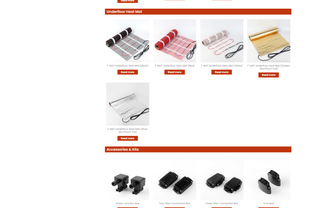 WordPress外贸建站公司案例：加热系统制造商 B2B外贸独立站 加热电缆、地热垫及相关配件和套件