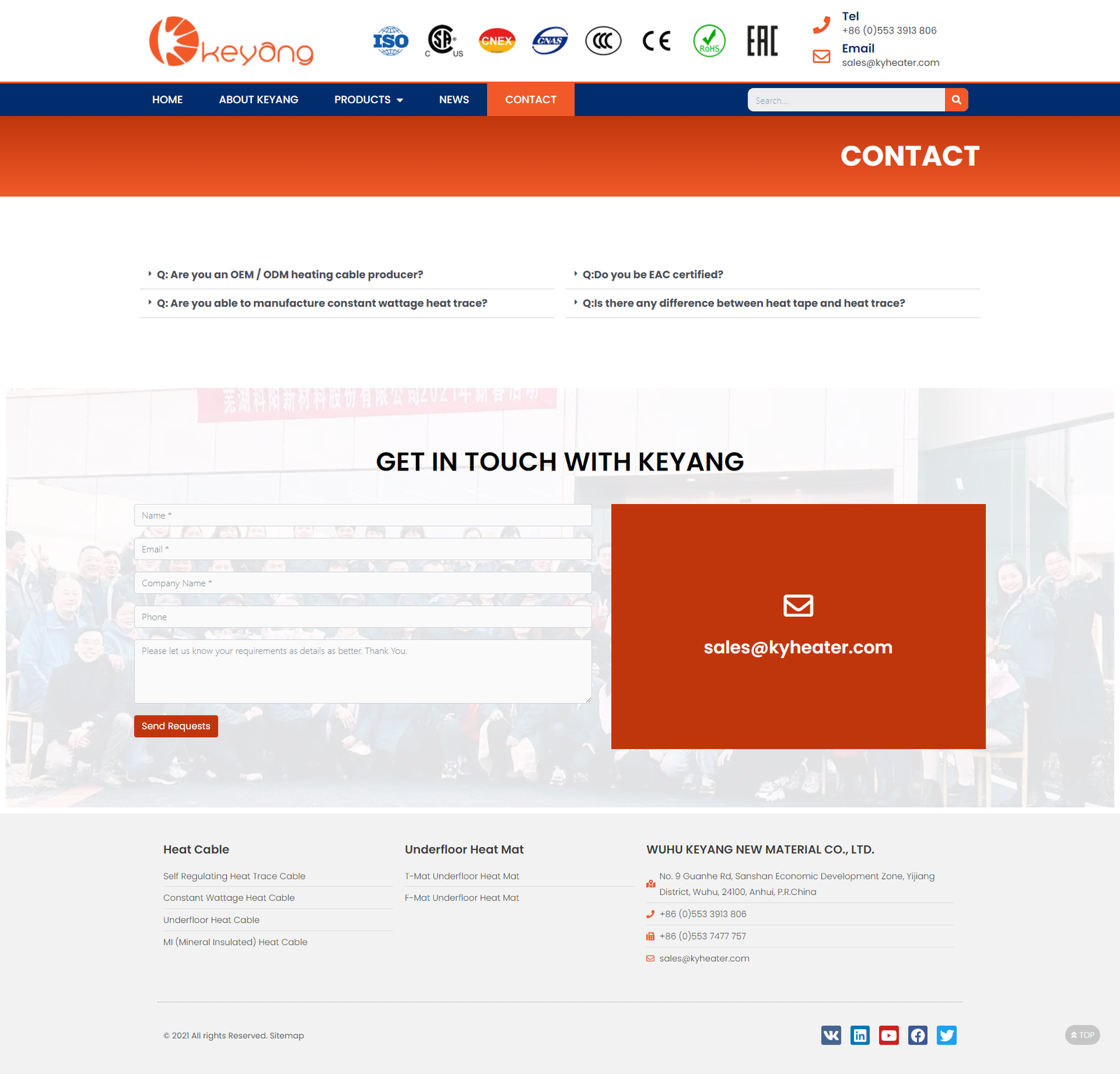 wordpress外贸建站公司案例:加热系统制造商 b2b外贸独立站 加热电缆、地热垫及相关配件和套件 wordpress外贸建站公司案例:加热系统制造商 b2b外贸独立站 加热电缆、地热垫及相关配件和套件