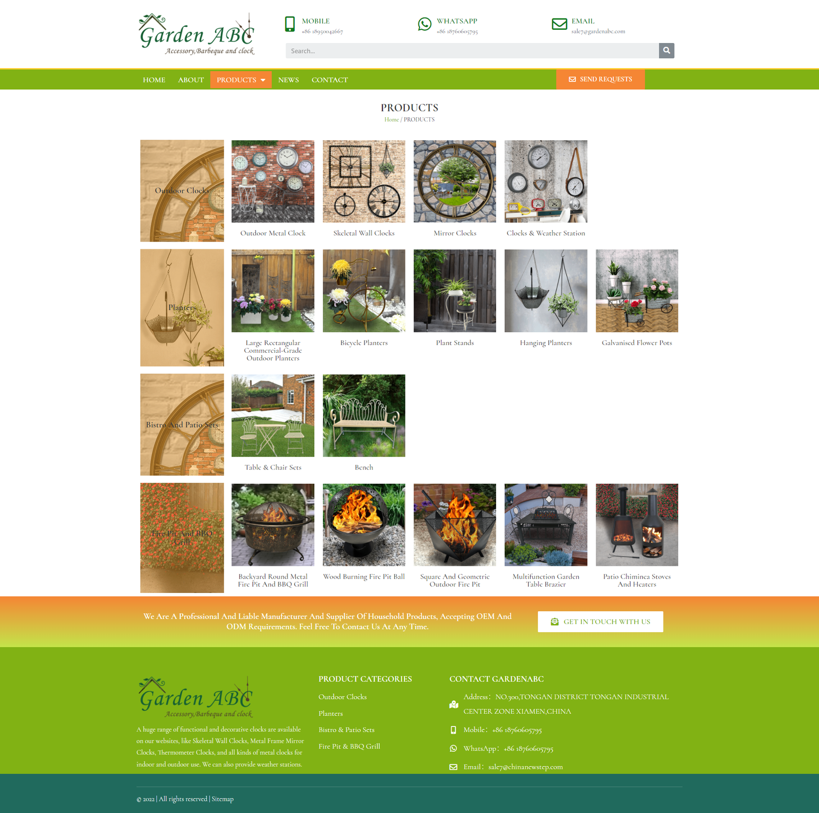 wordpress外贸建站公司案例:户外家居制造商 b2b外贸独立站 外钟、花盆、露台家具、烧烤炉 wordpress外贸建站公司案例:户外家居制造商 b2b外贸独立站 外钟、花盆、露台家具、烧烤炉