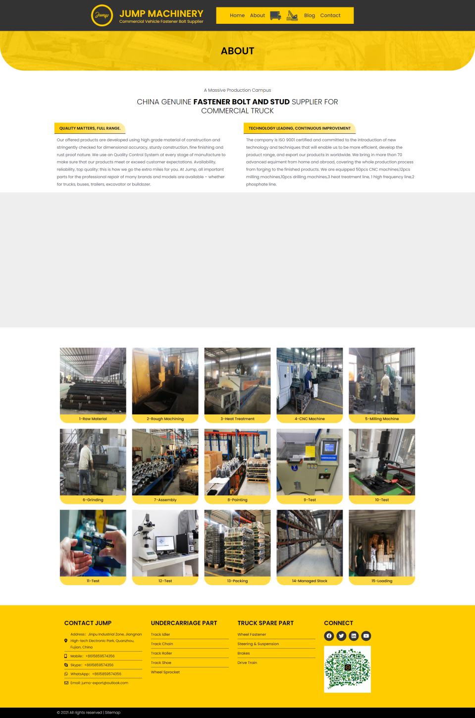 wordpress外贸建站公司案例：汽车及工程机械零部件制造商b2b外贸独立站 车轮固定器、转向与悬挂系统、刹车系统、传动系统