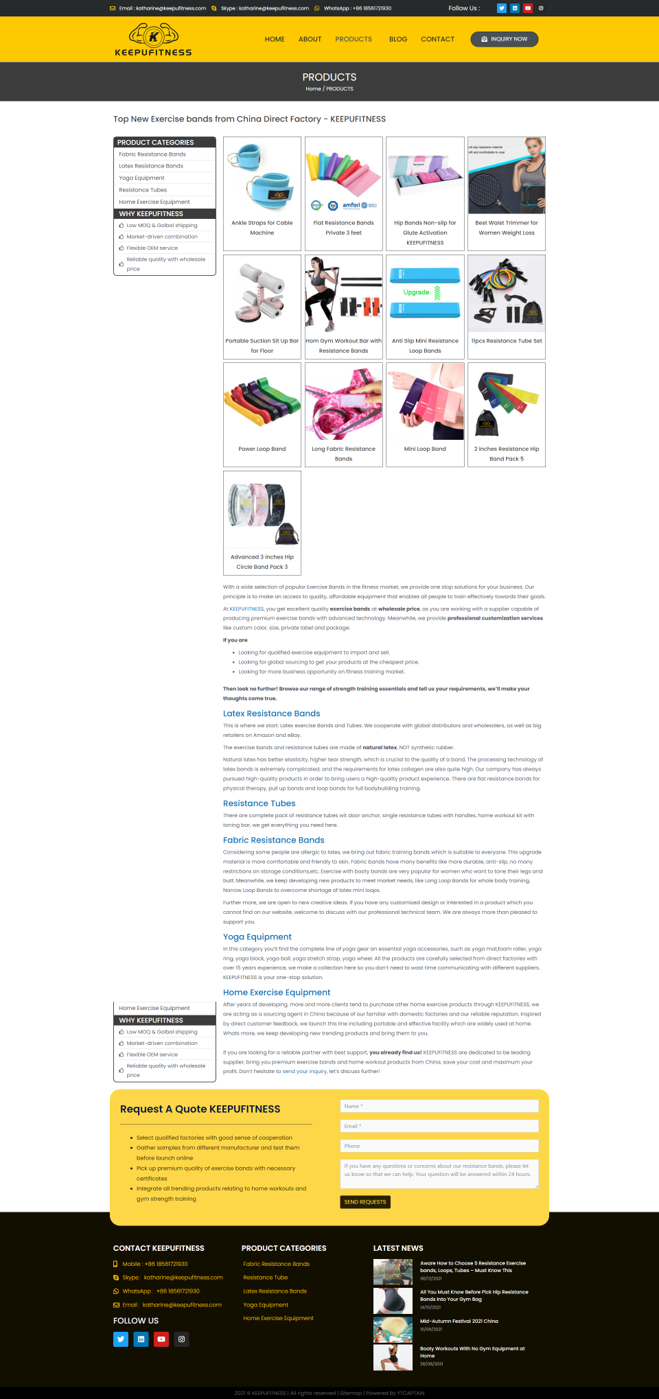 wordpress外贸建站公司案例:健身器材制造商 b2b外贸独立站 织物阻力带、乳胶阻力带、瑜伽设备、阻力管 wordpress外贸建站公司案例:健身器材制造商 b2b外贸独立站 织物阻力带、乳胶阻力带、瑜伽设备、阻力管