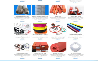 WordPress外贸建站公司案例:硅胶管和硅胶密封件制造商 B2B外贸独立站 硅胶管、挤出硅胶密封件和垫圈、硅胶密封圈、模压硅胶、泡沫硅胶