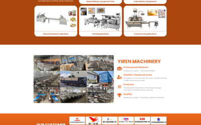 WordPress外贸建站公司案例:面包、蛋糕和饼干烘焙设备制造商 B2B外贸独立站 包烘焙设备线、蛋糕烘焙设备、饼干三明治机、饼皮成型机